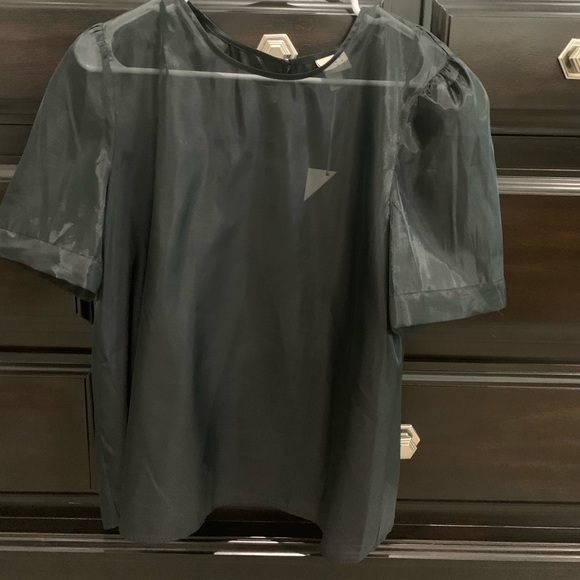 Two-layer black shimmery top - Picture 1 of 5